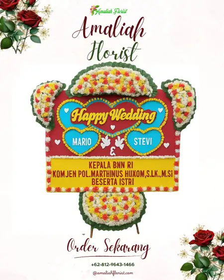Papan Bunga Pernikahan Pajar Menang
